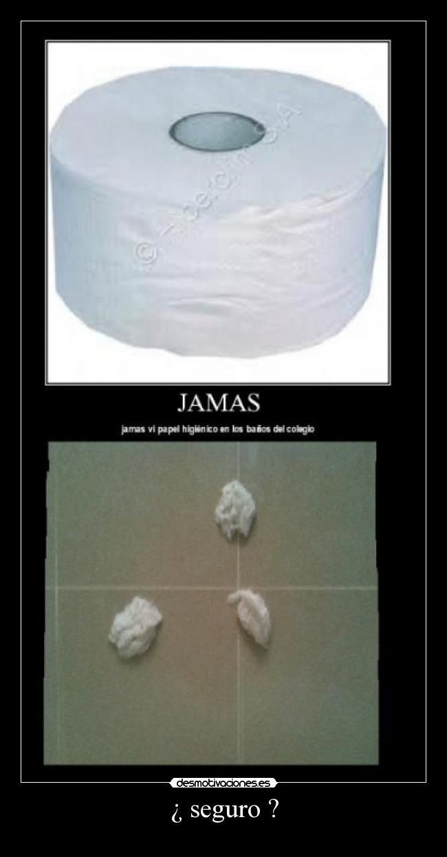 ¿ seguro ? -