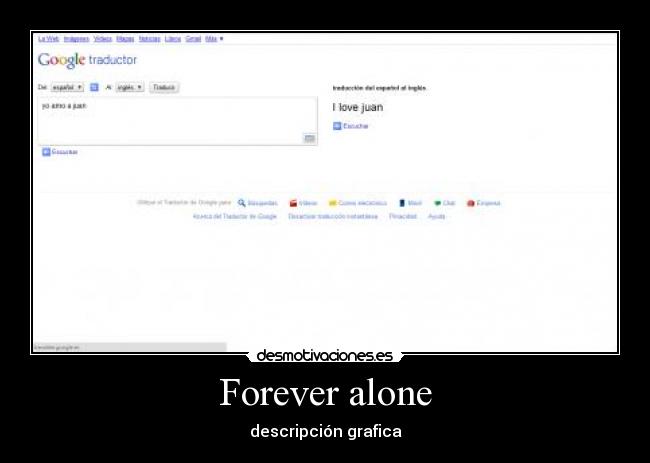 Forever alone - descripción grafica