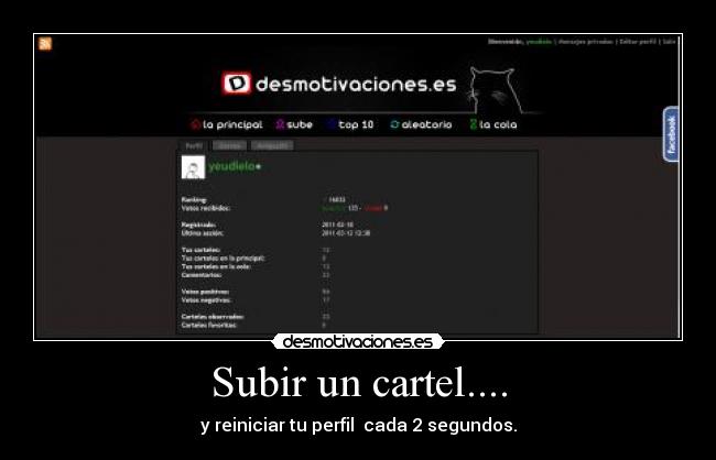 Subir un cartel.... -