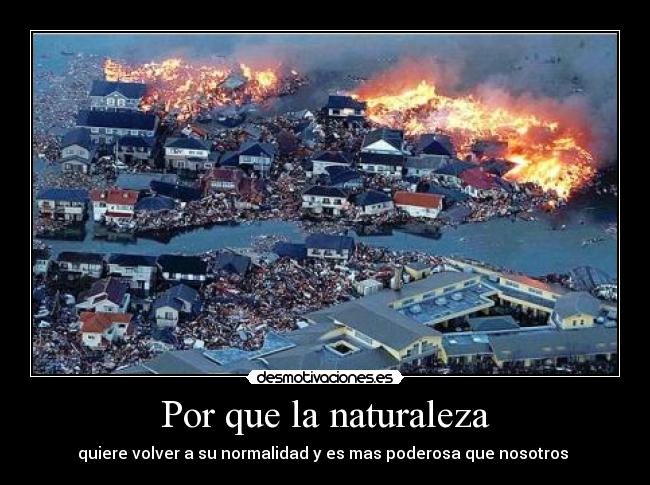 Por que la naturaleza - quiere volver a su normalidad y es mas poderosa que nosotros