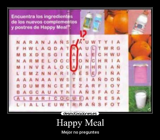 Happy Meal - Mejor no preguntes