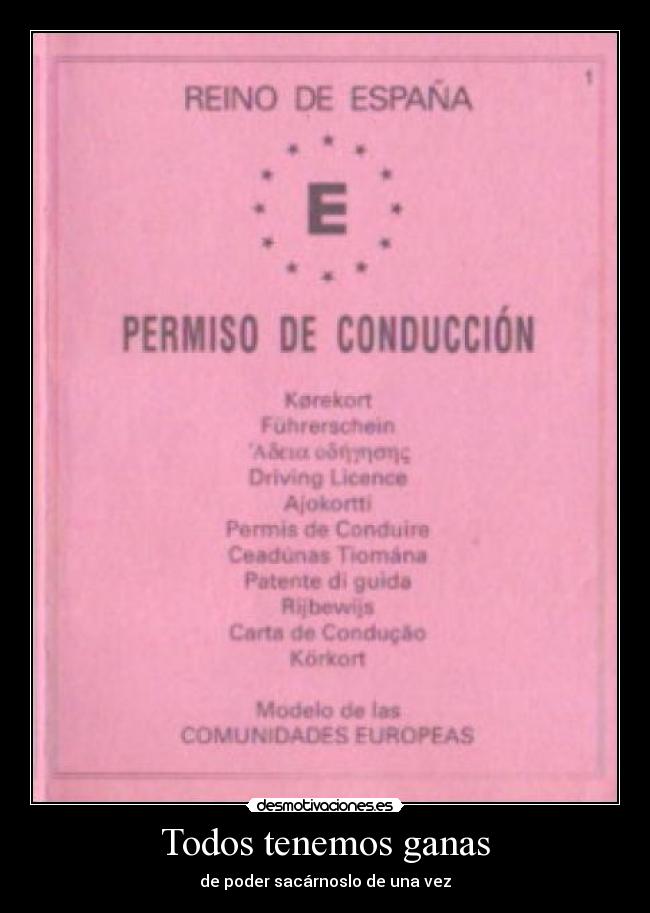 Todos tenemos ganas - de poder sacárnoslo de una vez