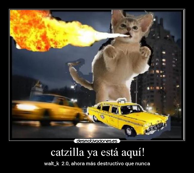 carteles catzilla desmotivaciones
