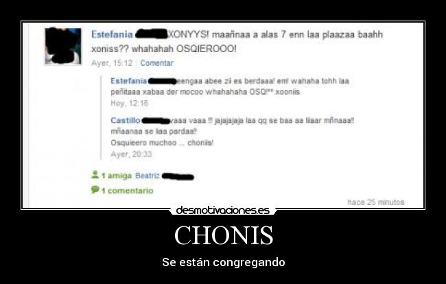 CHONIS - Se están congregando