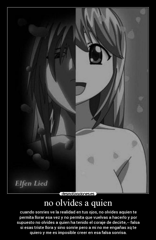 no olvides a quien -
