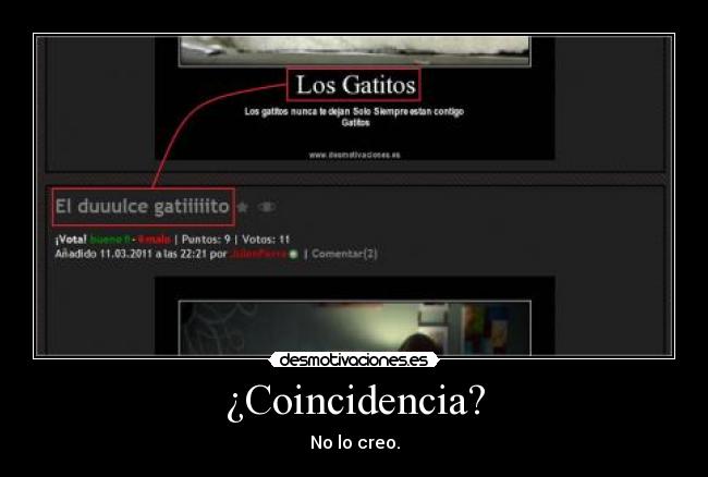 ¿Coincidencia? -