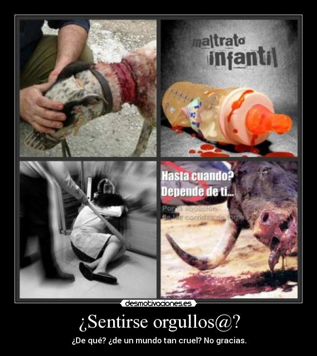 ¿Sentirse orgullos@? -