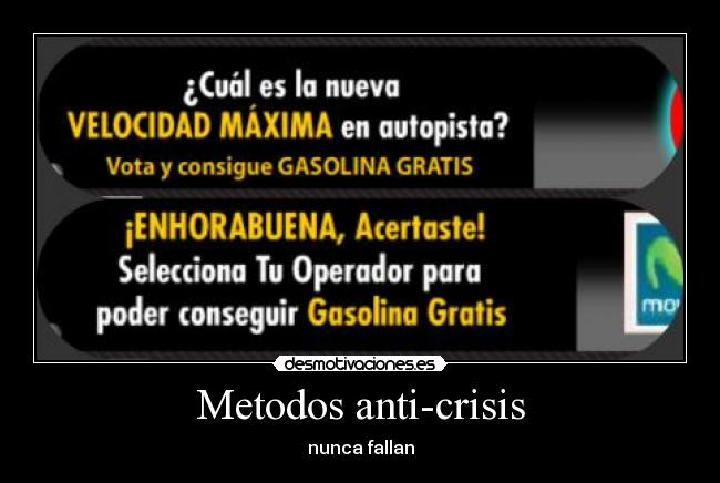 Metodos anti-crisis - nunca fallan
