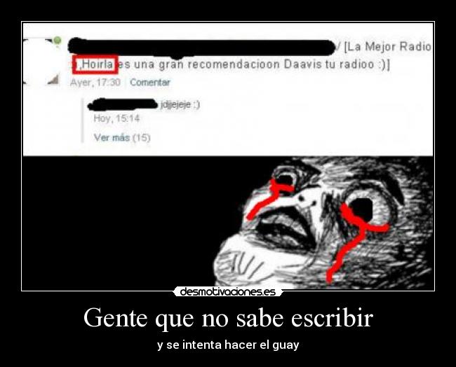 Gente que no sabe escribir -