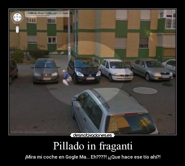 carteles coche cagar mierda rueda google maps desmotivaciones