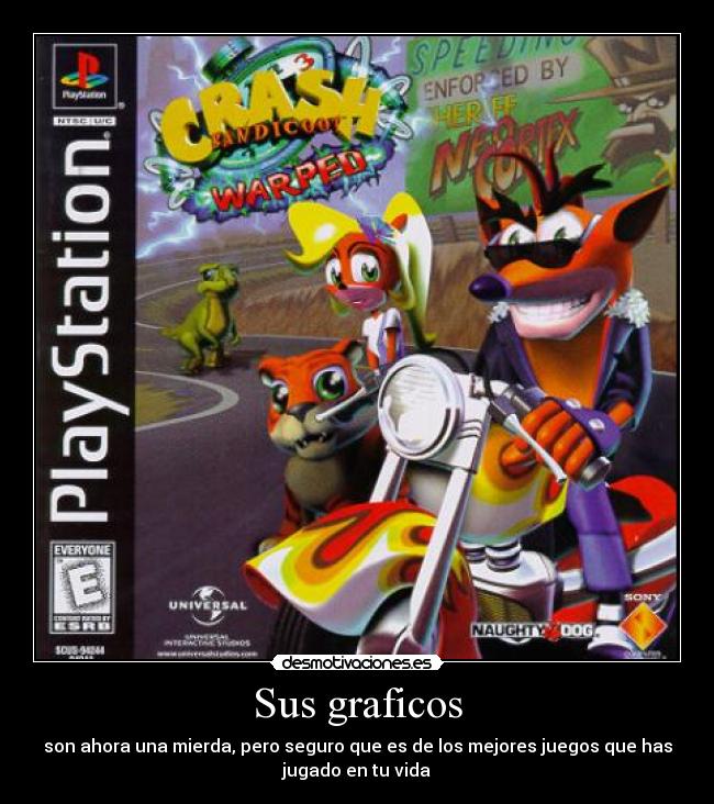 Sus graficos - son ahora una mierda, pero seguro que es de los mejores juegos que has
jugado en tu vida