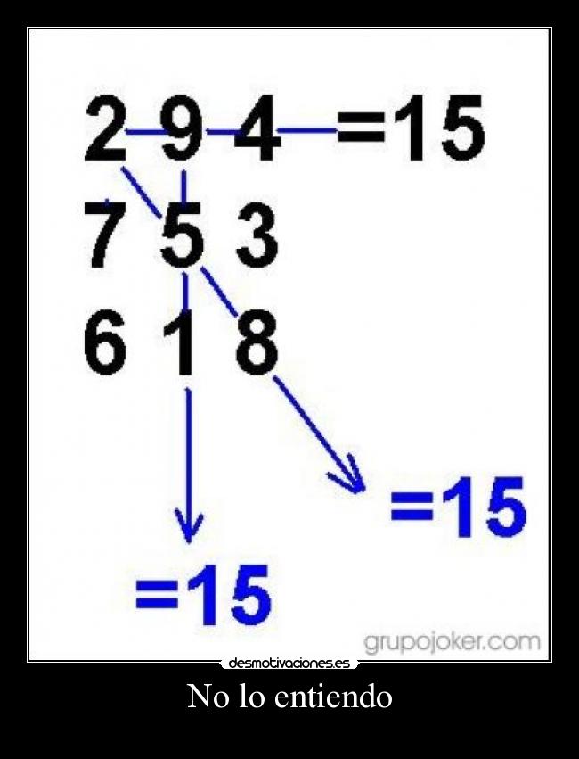 No lo entiendo -