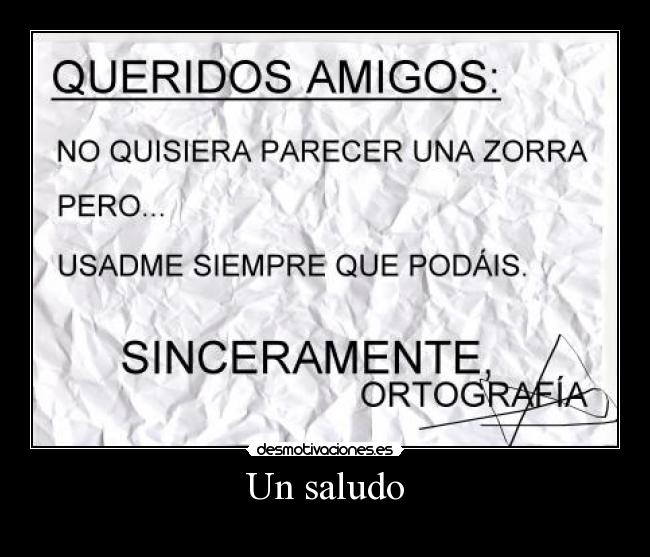 Un saludo - 
