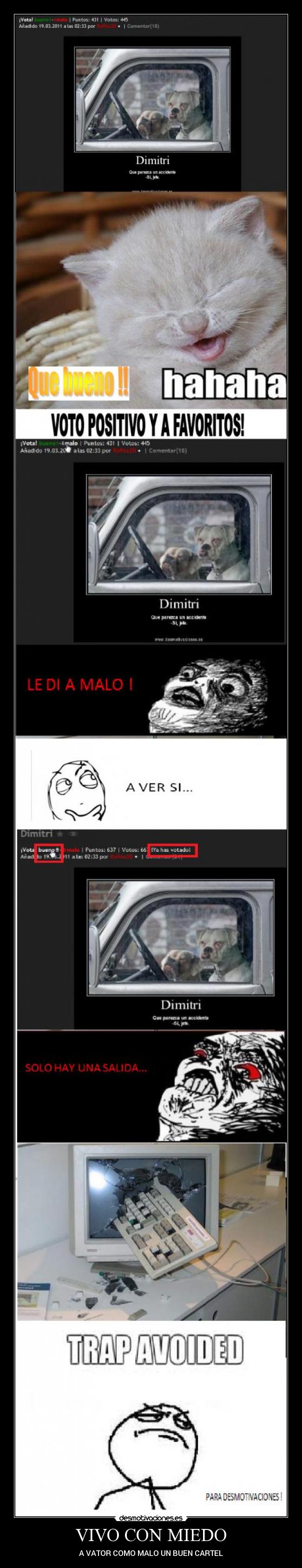 VIVO CON MIEDO - A VATOR COMO MALO UN BUEN CARTEL