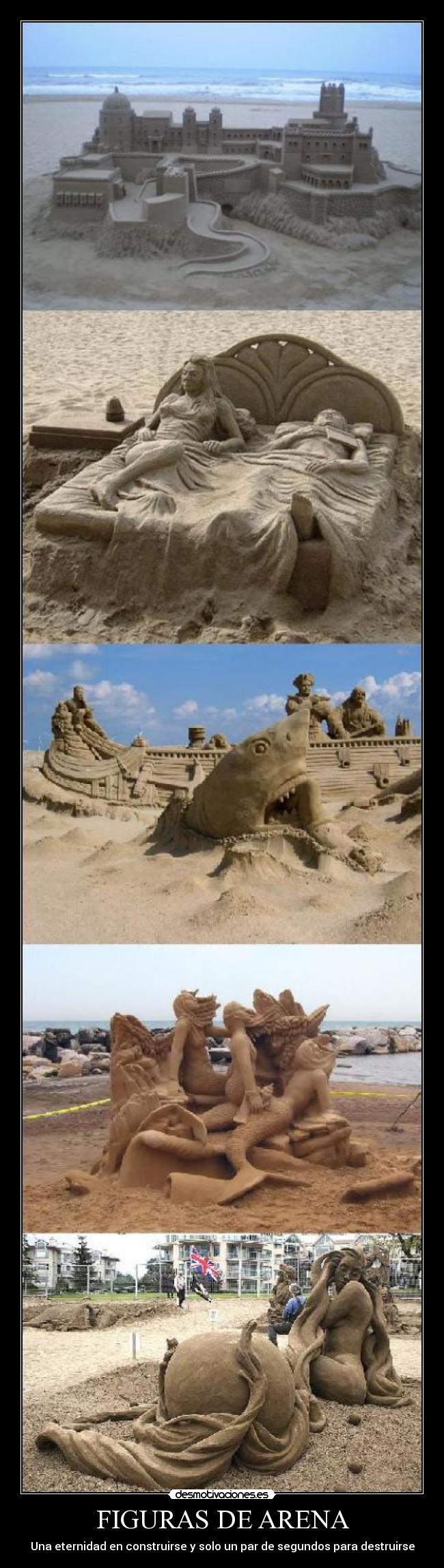 carteles arena figuras castillo desmotivaciones