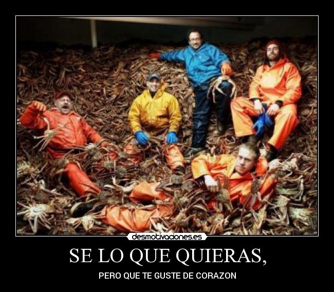 SE LO QUE QUIERAS, - PERO QUE TE GUSTE DE CORAZON