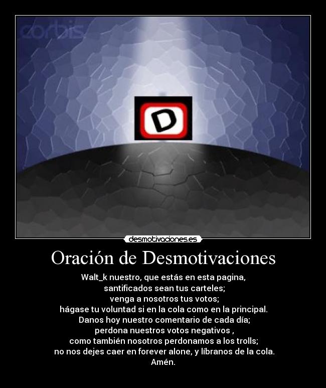 Oración de Desmotivaciones -