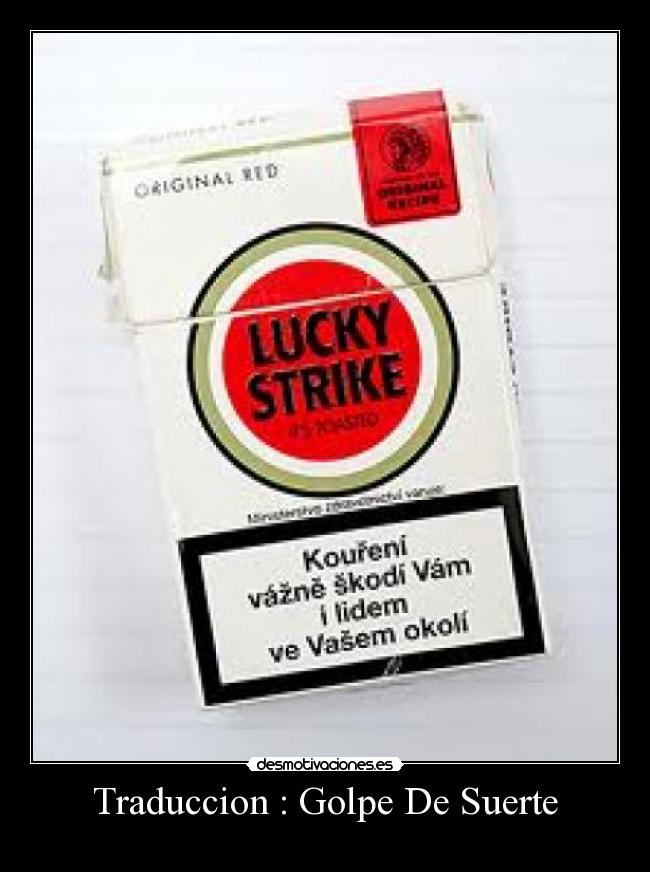Traduccion : Golpe De Suerte - 