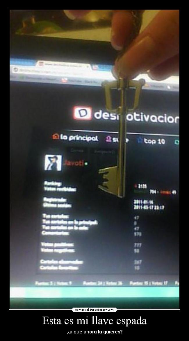 Esta es mi llave espada -