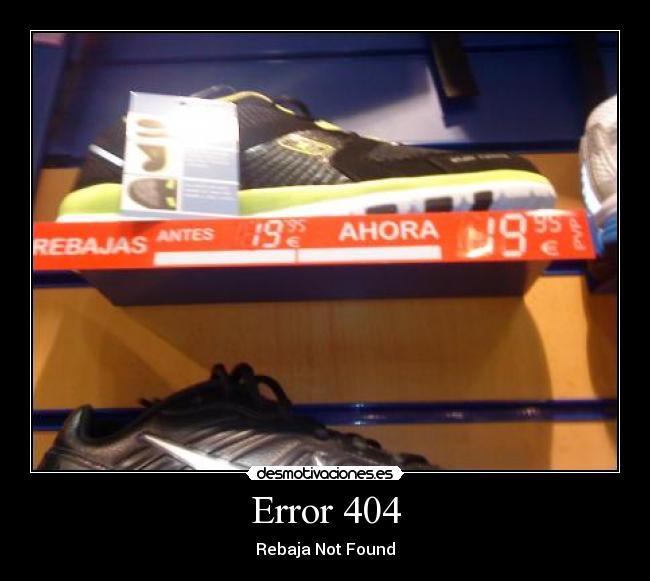 Error 404 - Rebaja Not Found