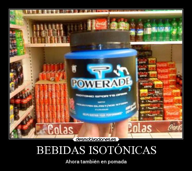 BEBIDAS ISOTÓNICAS - Ahora también en pomada