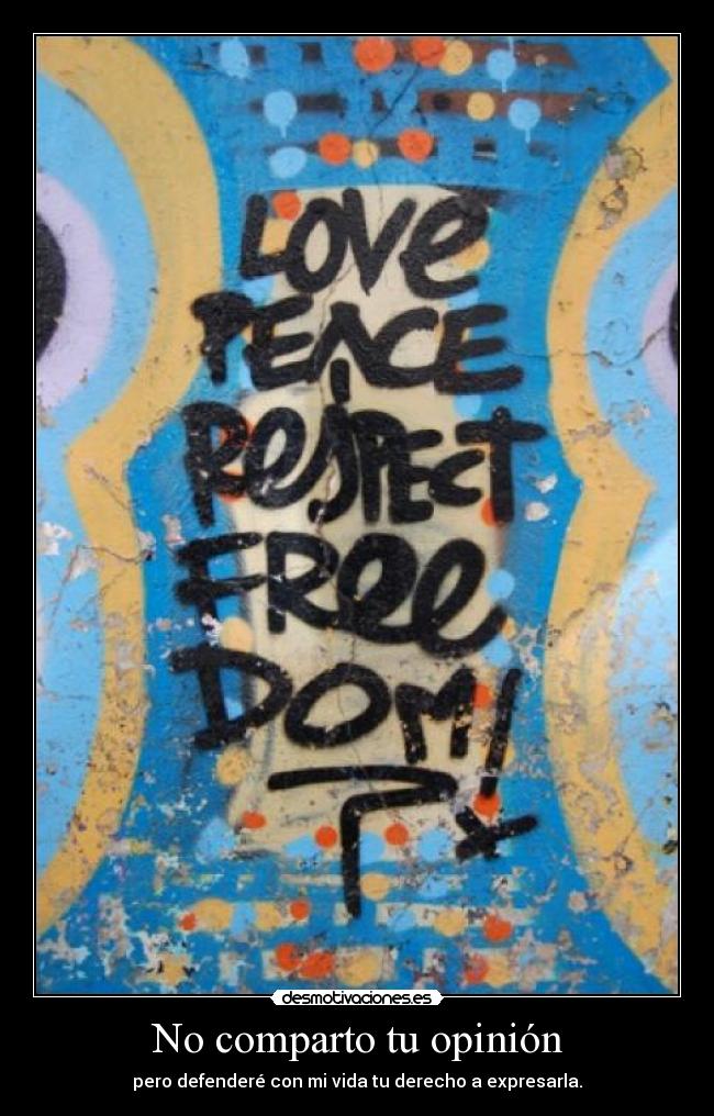 No comparto tu opinión -