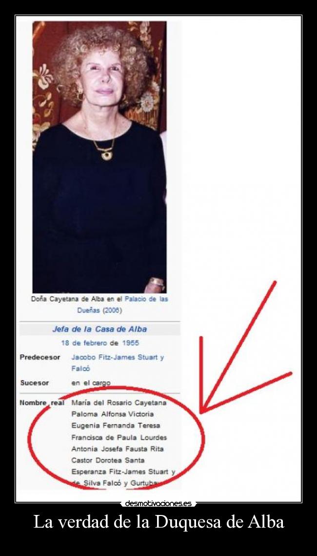 La verdad de la Duquesa de Alba -
