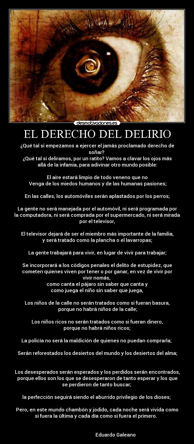 EL DERECHO DEL DELIRIO -