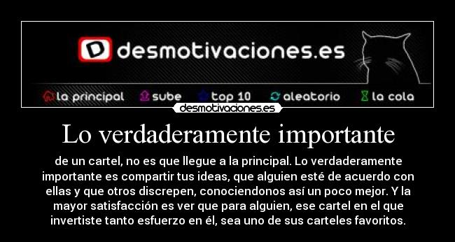 Lo verdaderamente importante -