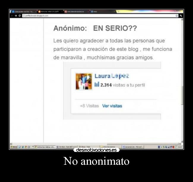 No anonimato -