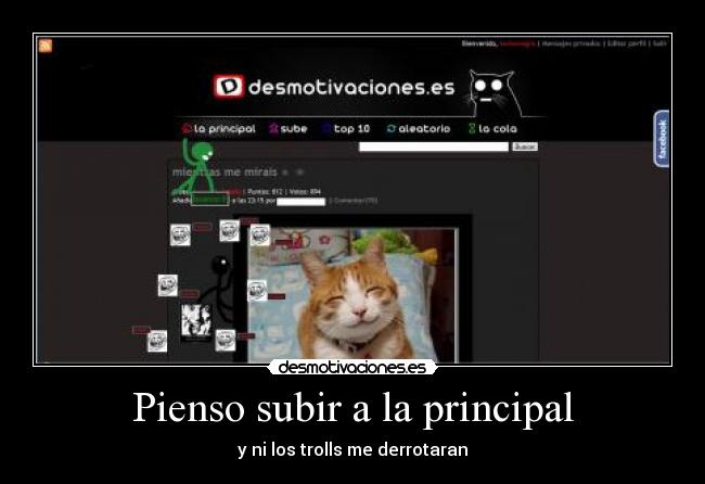 Pienso subir a la principal -