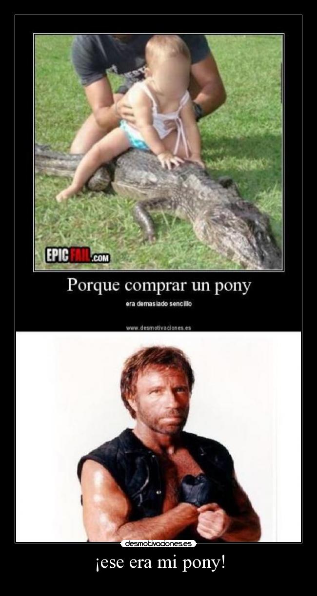 ¡ese era mi pony! -