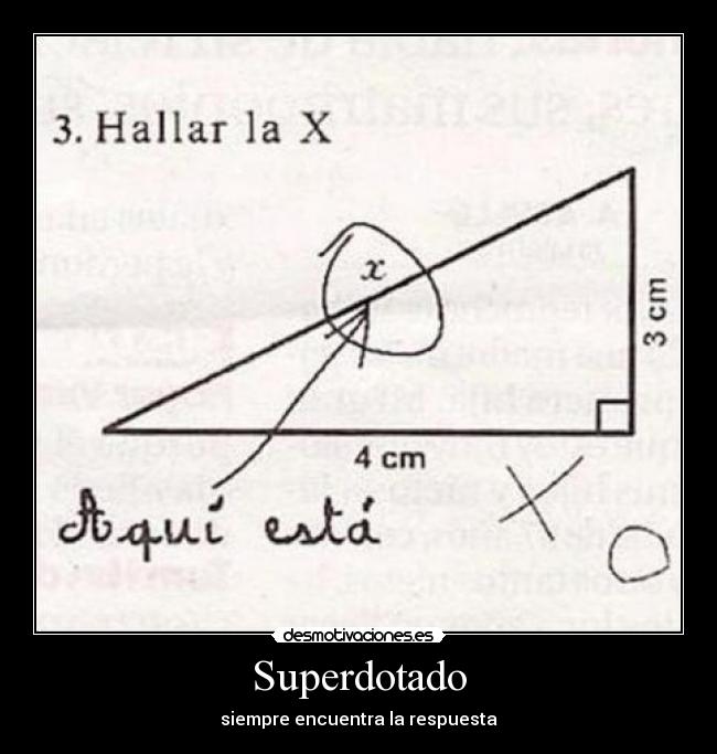 Superdotado - siempre encuentra la respuesta