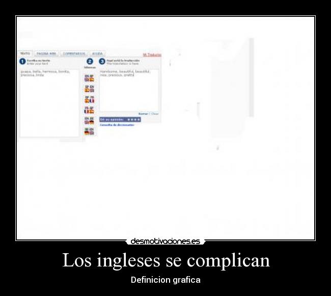 Los ingleses se complican - Definicion grafica