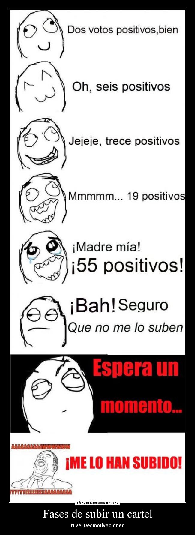 Fases de subir un cartel - Nivel:Desmotivaciones
