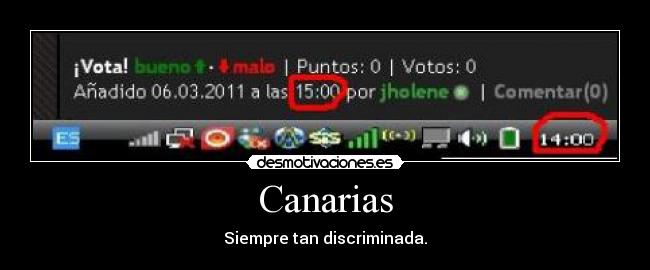 Canarias - Siempre tan discriminada.