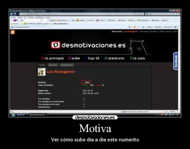 Motiva - Ver cómo sube día a día este numerito