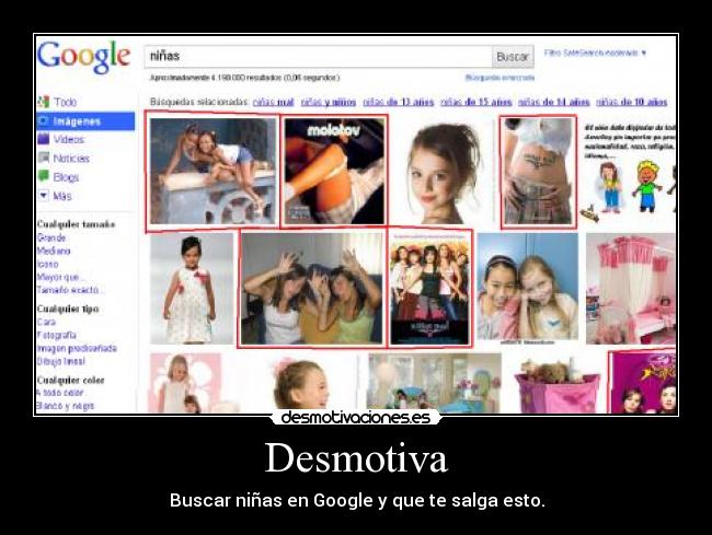 carteles google ninas guarras desmotivaciones