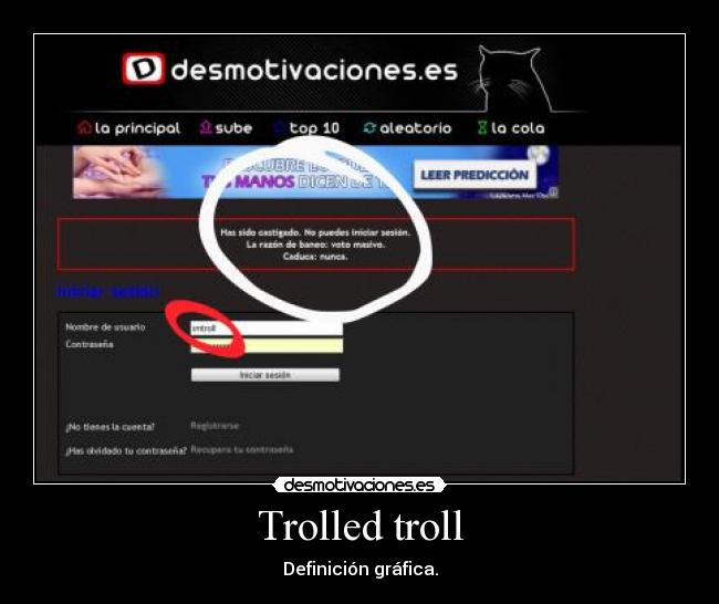 Trolled troll - Definición gráfica.