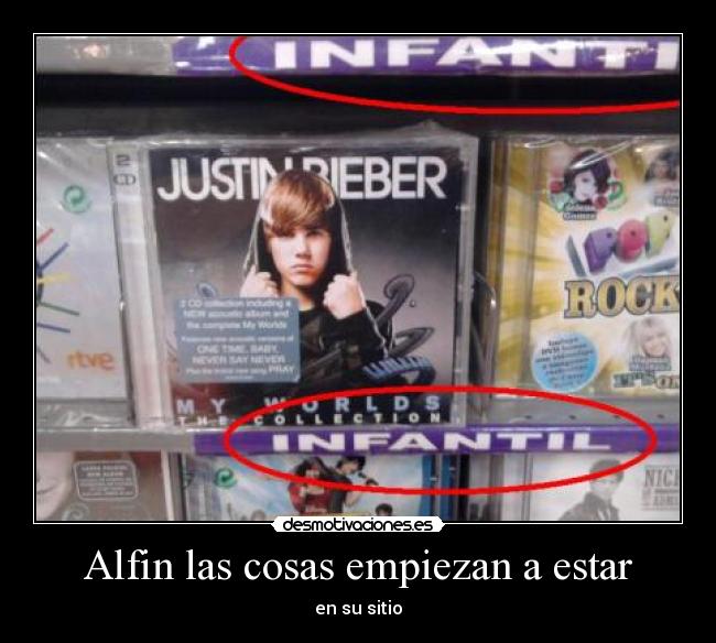 Alfin las cosas empiezan a estar - en su sitio