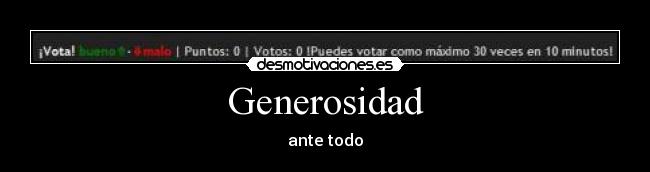 Generosidad -