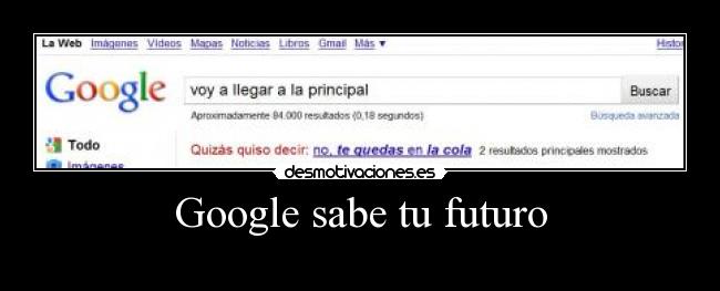 Google sabe tu futuro -
