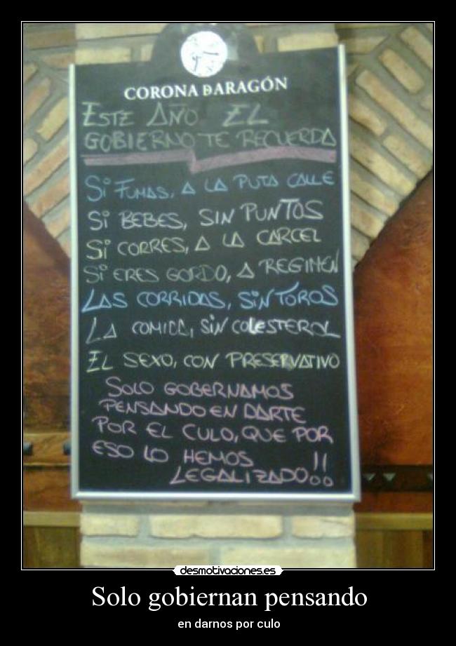 Solo gobiernan pensando -