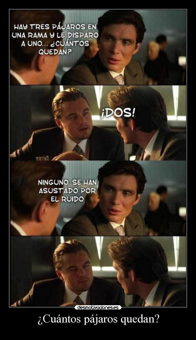 ¿Cuántos pájaros quedan? -