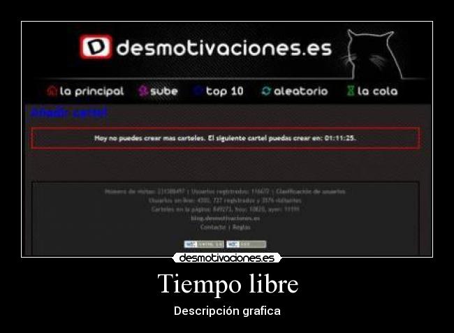 Tiempo libre - Descripción grafica