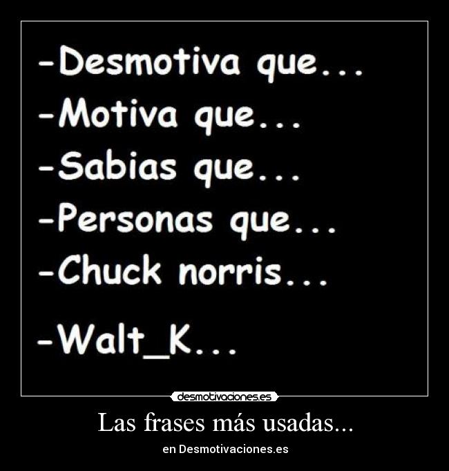 Las frases más usadas... - 