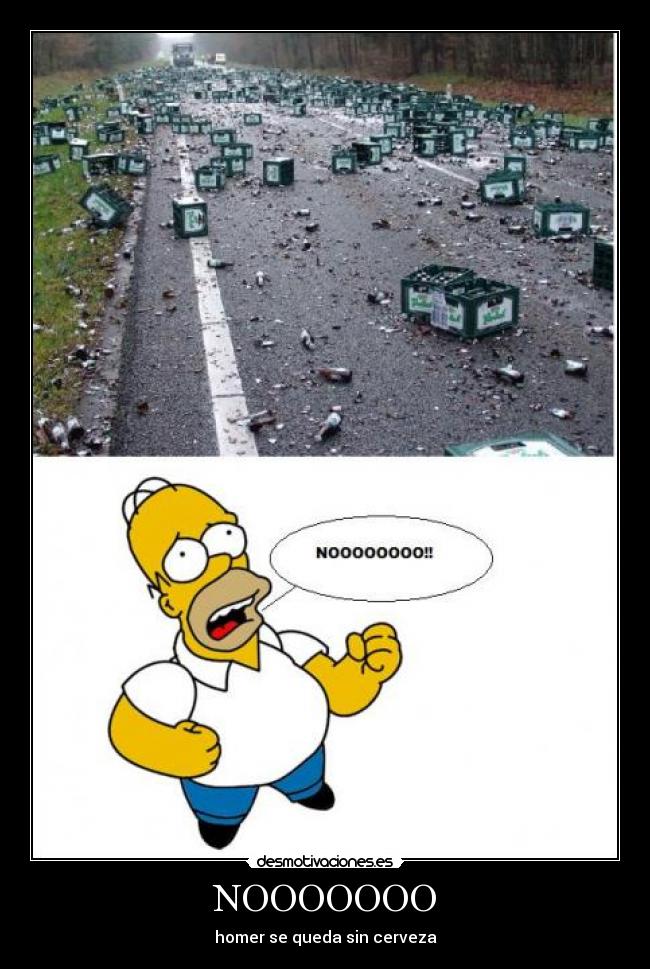 NOOOOOOO - homer se queda sin cerveza