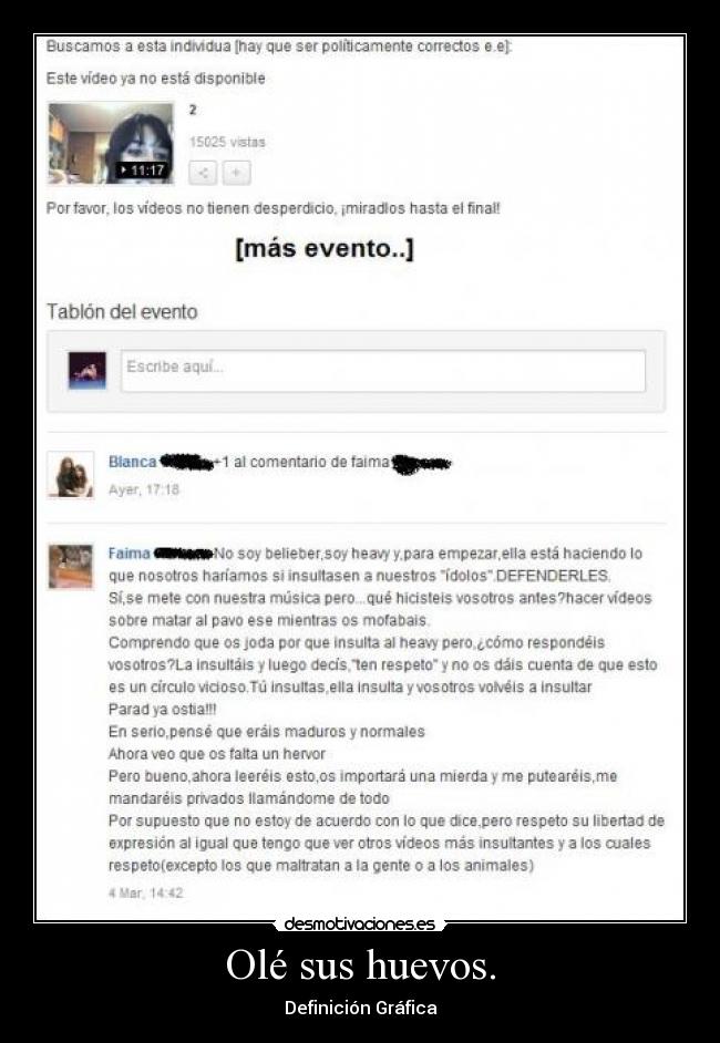 Olé sus huevos. - 