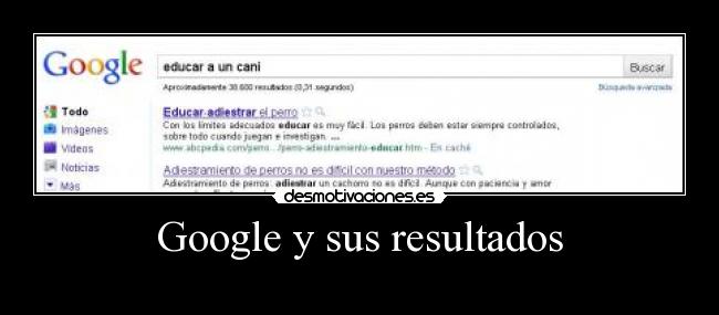 Google y sus resultados -