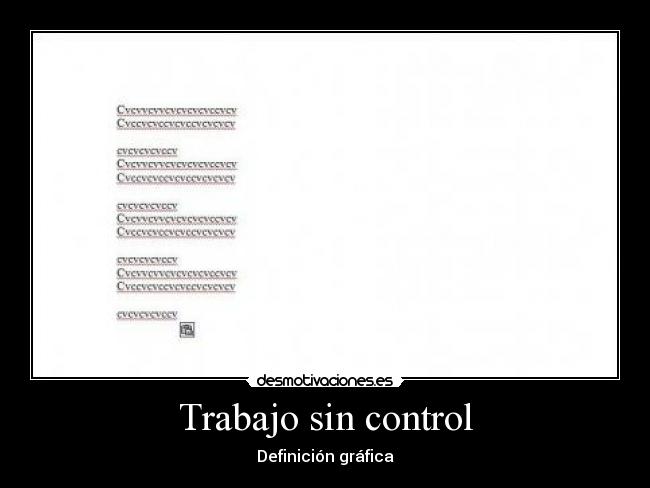 carteles trabajo trabajo control sin desmotivaciones